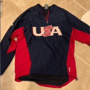 Authentic USA MLB Majestic Windbreaker Pullover Jacket